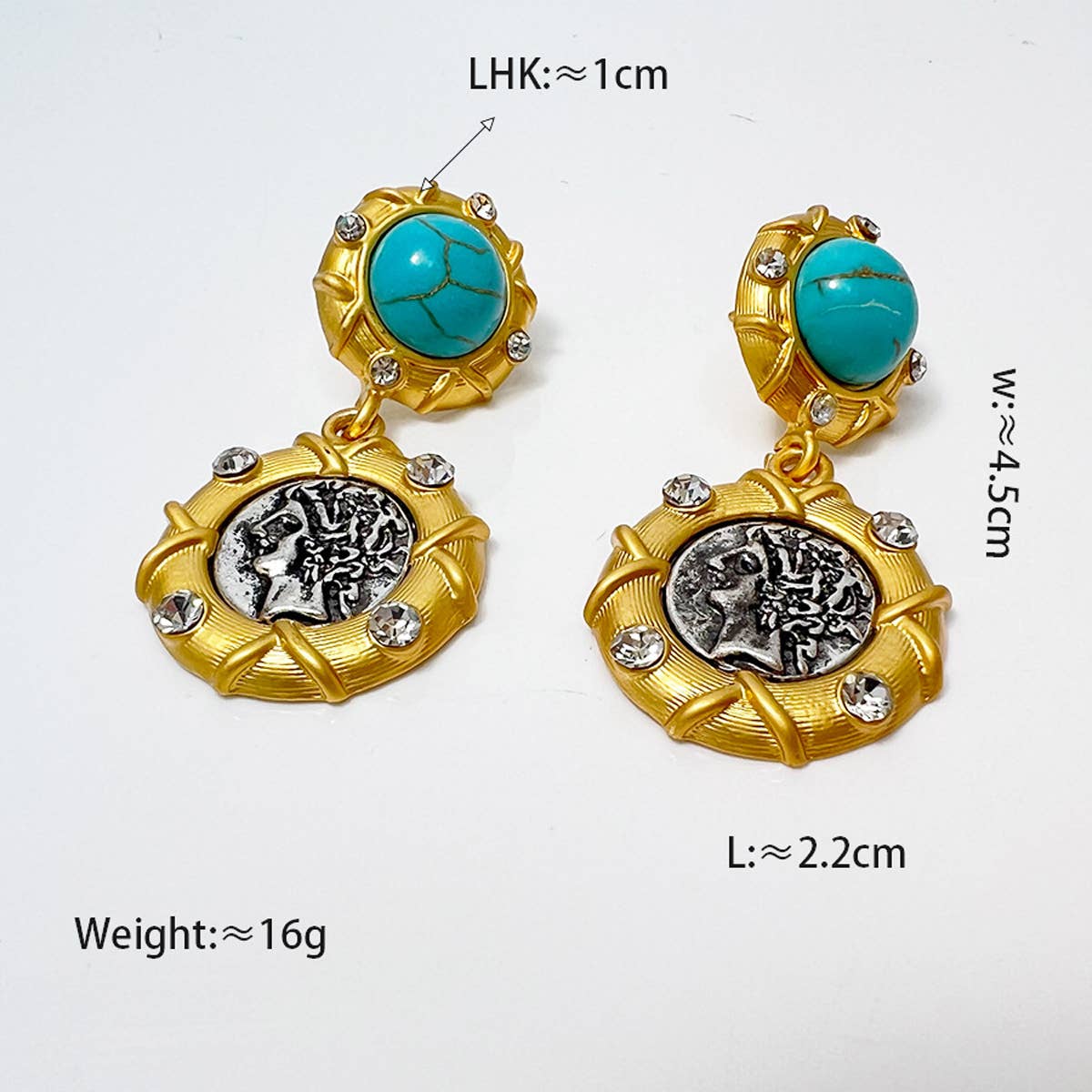 VINTAGE TURQUOISE DROP EARRINGS