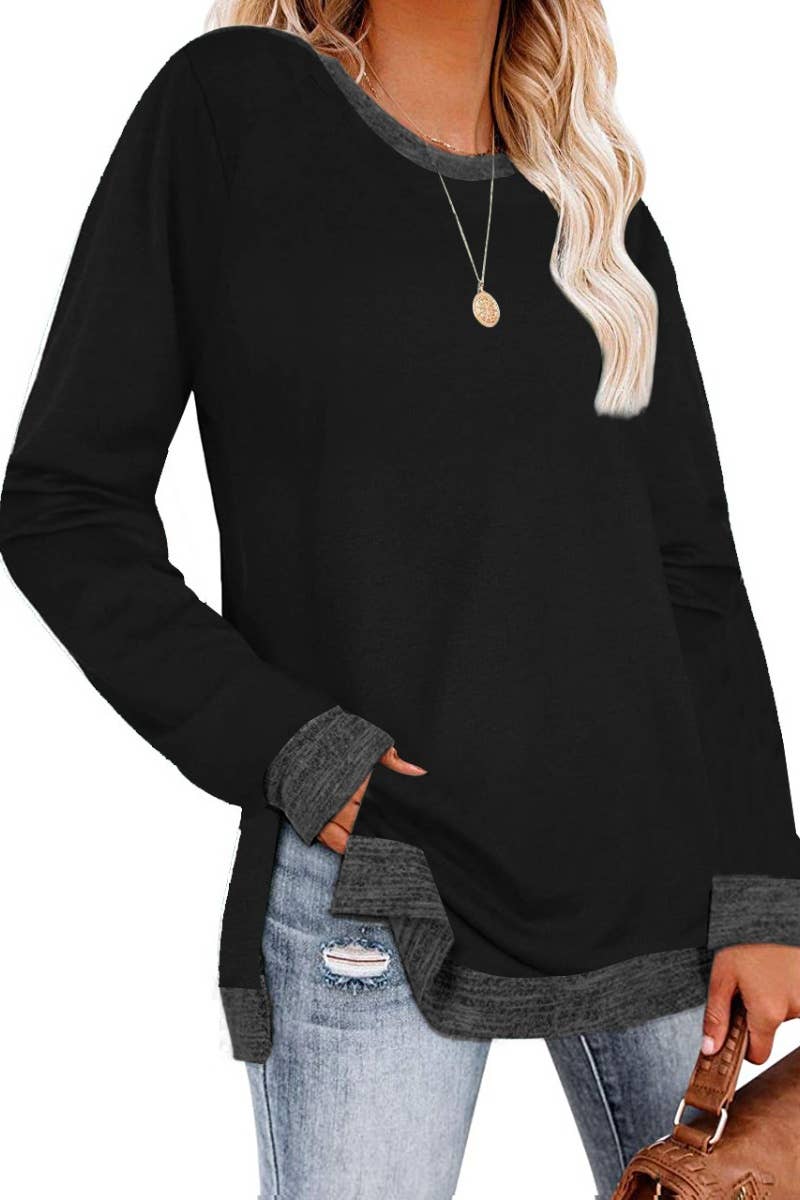 CWTBLL1889_CREW-NECK LONG-SLEEVED JUMPER WITH A SLIT