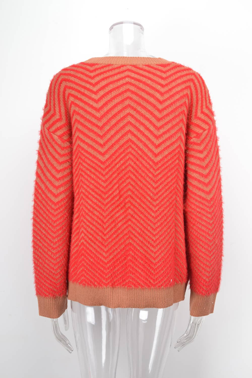 CREW-NECK PULLOVER LONG-SLEEVED KNIT SWEATER