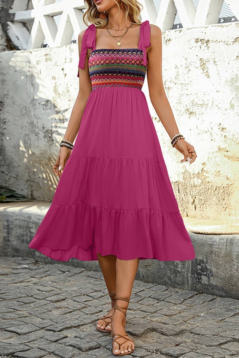 CWDMD5782_ETHNIC PATCHWORK A-LINE CAMI DRESS