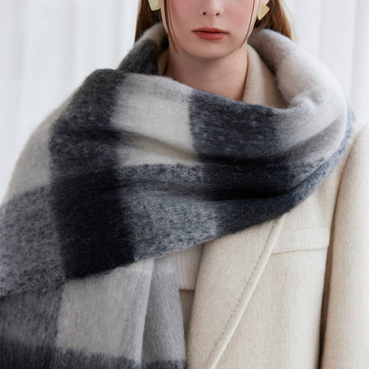 CWASC1578_WINTER PLAID THICKENED WARM SCARF SHAWL