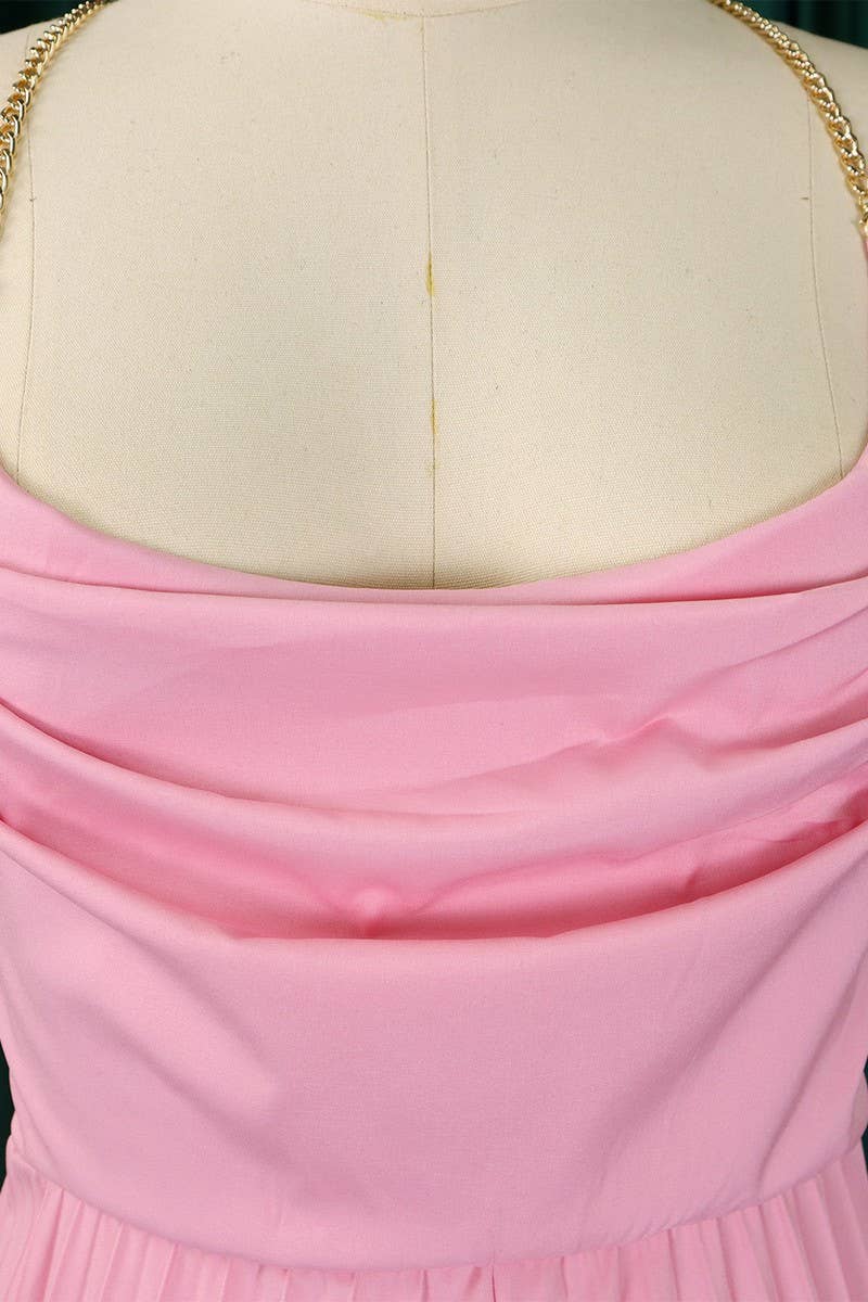 CWDMD01261_2025 SUMMER WOMEN HALTER CHAIN BACKLESS JUMPSUIT