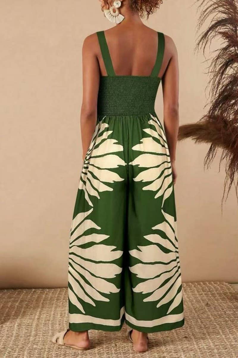 CWSJS1703_PRINTED CASUAL TRENDY CAMI JUMPSUIT