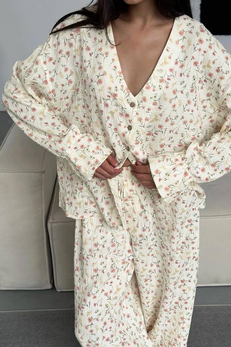 CWSPJ0221_COTTON PRINTED PAJAMAS AND HOME WEAR SET