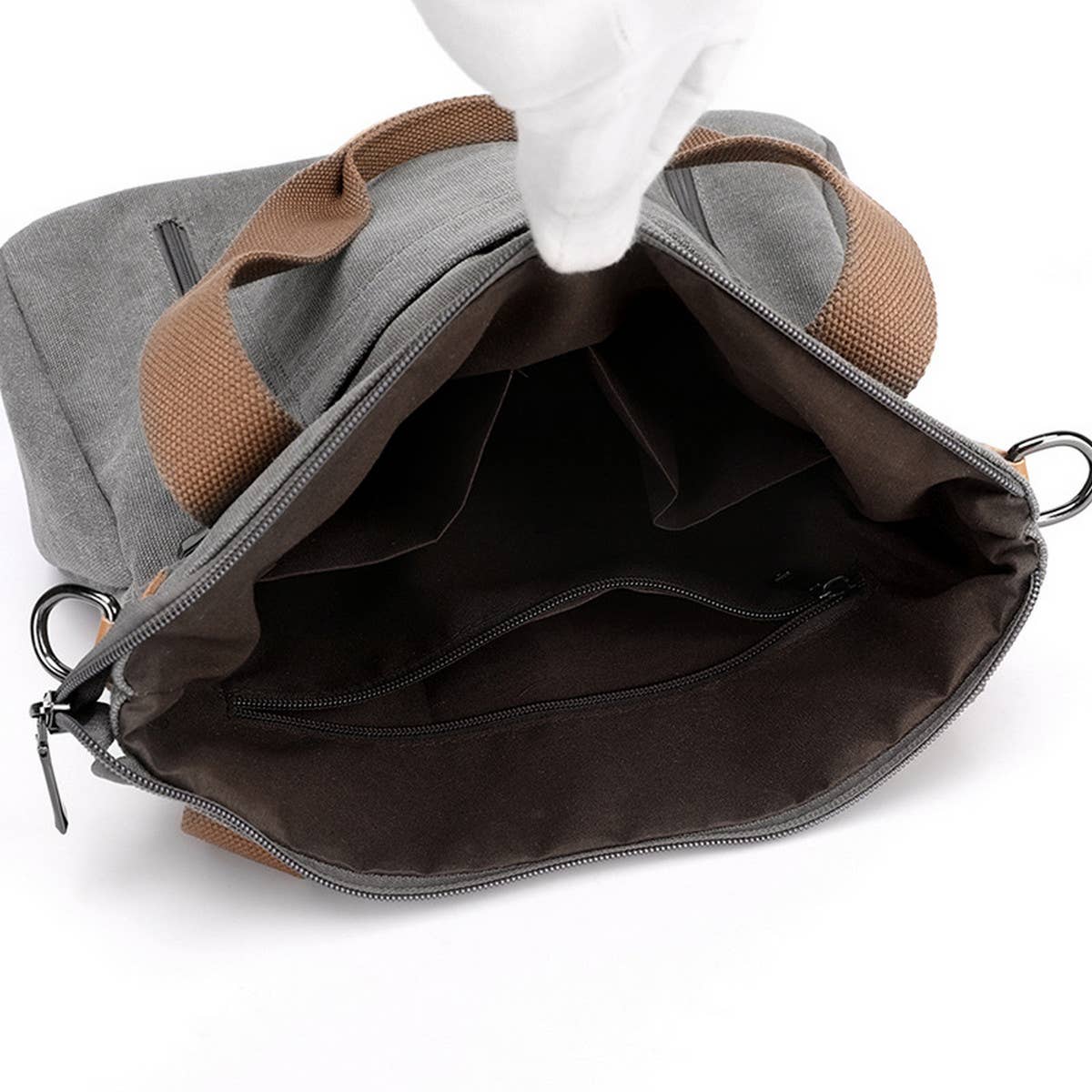 SIMPLE TRAVEL CANVAS SHOULDER CROSSBODY BAG_CWAB1292