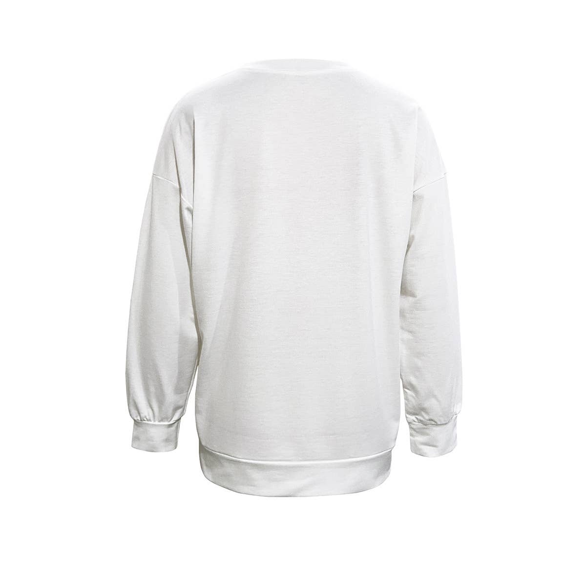 CREW-NECK LIP PRINT LONG-SLEEVED BAGGY HOODIE