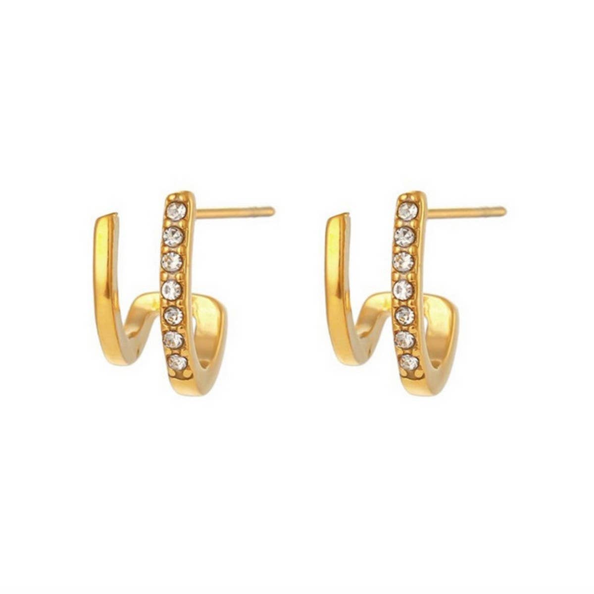 GEOMETRIC SIMPLE TEMPERAMENT EARRINGS