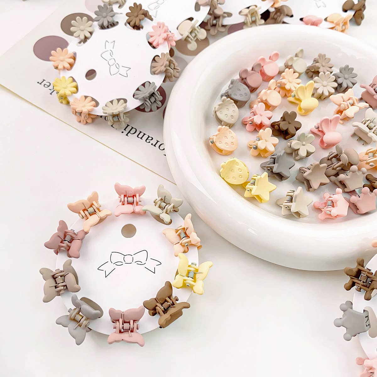Solid color frosted mini gripper ten-piece set