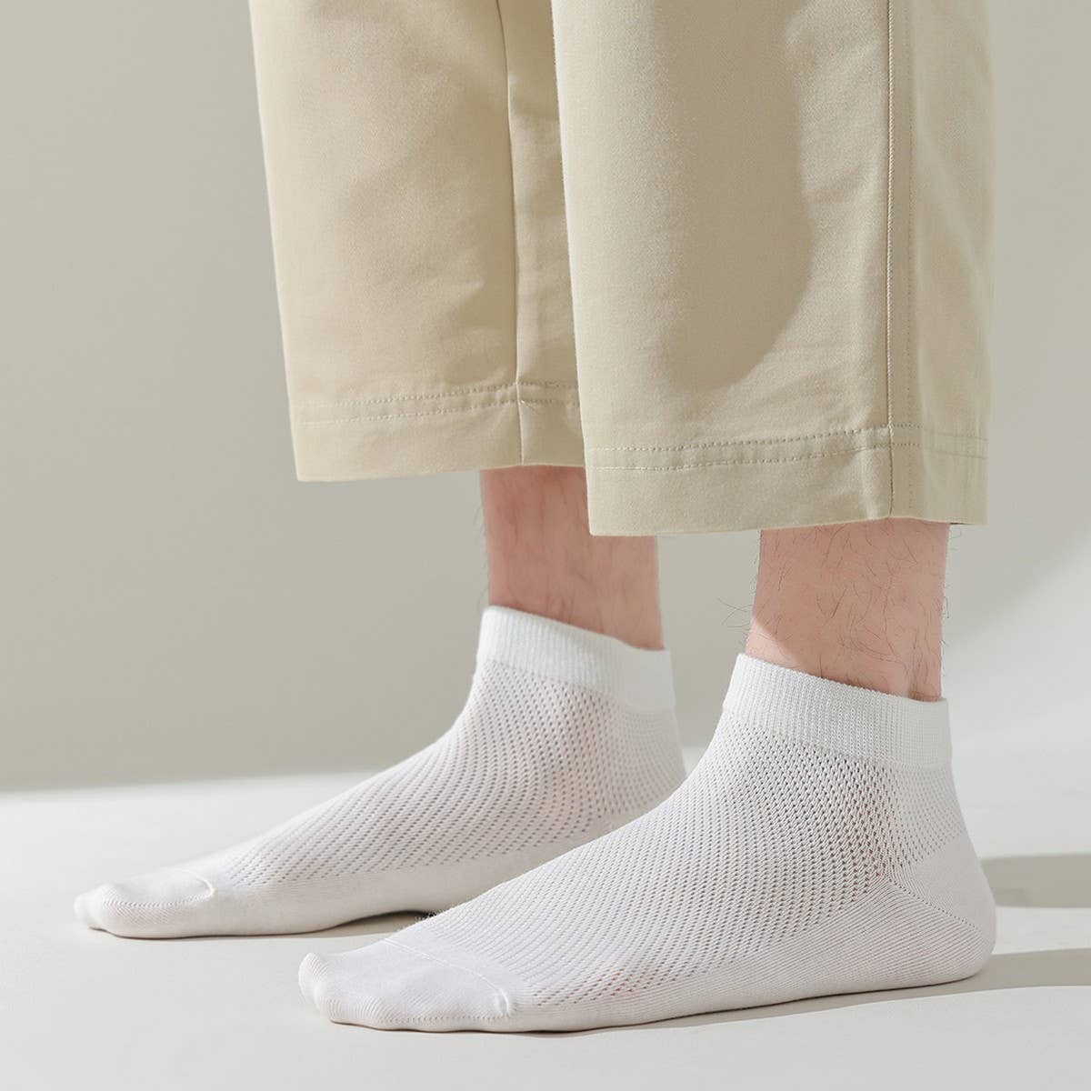 CWMS2451_MEN'S SPRING SIMPLE SUMMER MESH BOAT SOCKS
