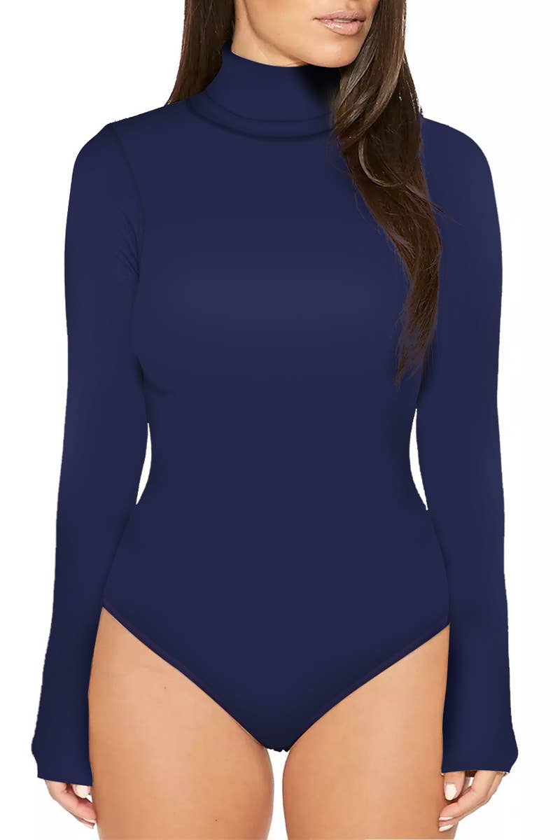 CWSJS1544_TEMPERAMENT HIGH COLLAR JUMPSUIT