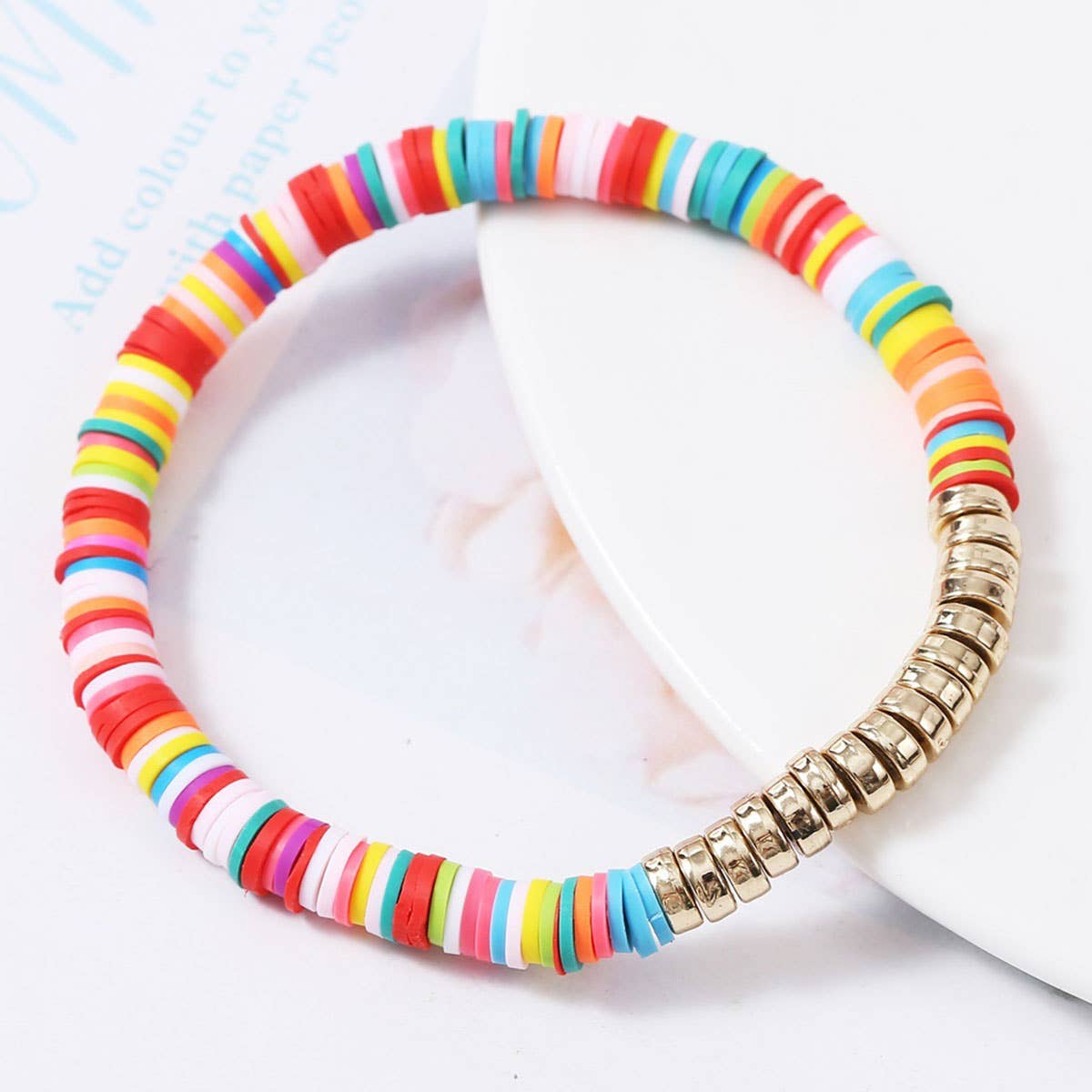 6PCS COLOR BLOCK BEADED BRACELET_CWAJE0440