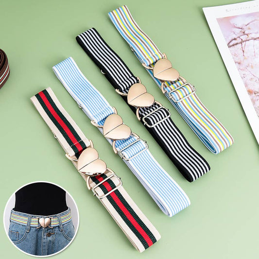 HEART HOOK ELASTIC ADJUSTABLE BRAIDED BELT_CWABE0679
