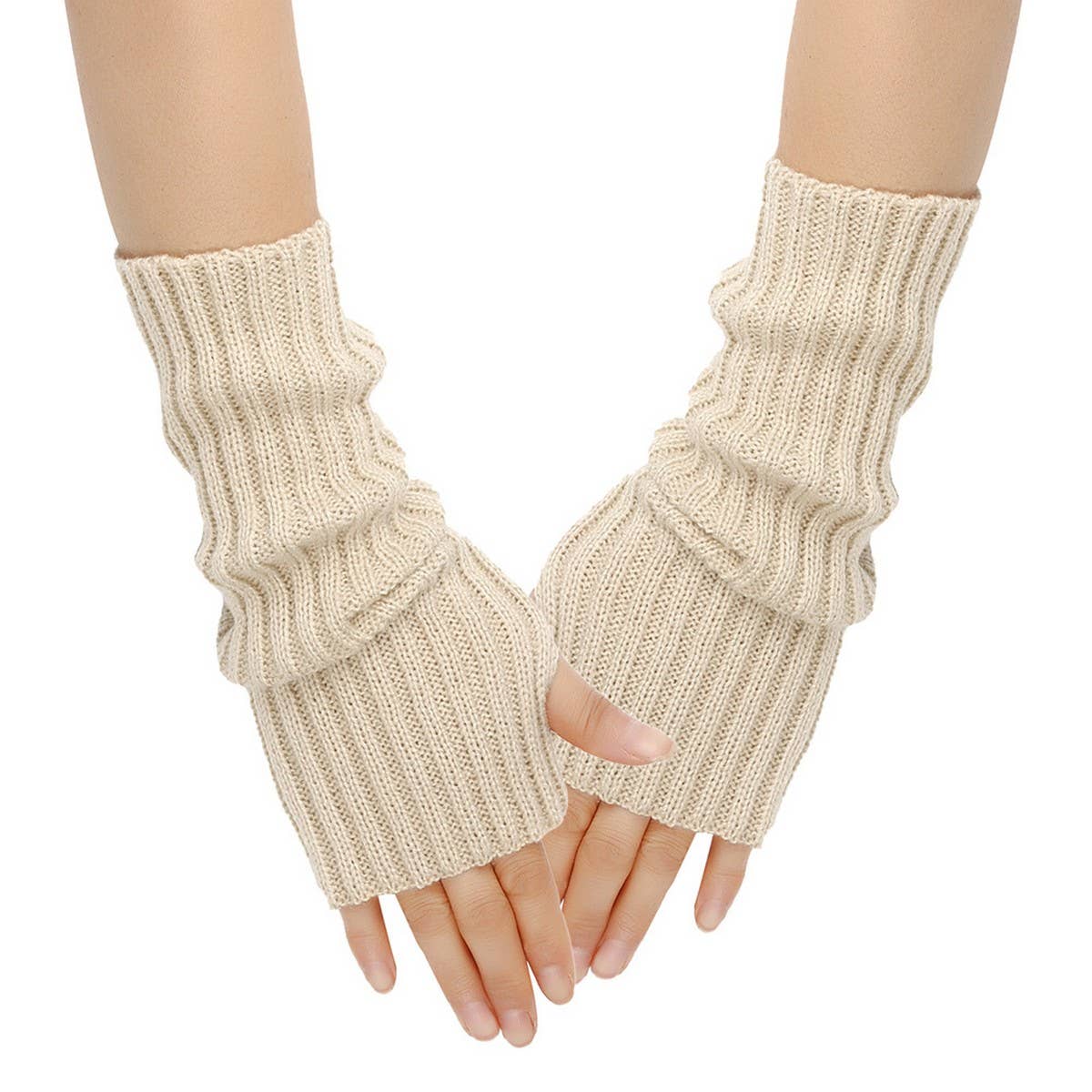 CWMM10077_KNIT FINGERLESS ARM WARMERS WOMEN