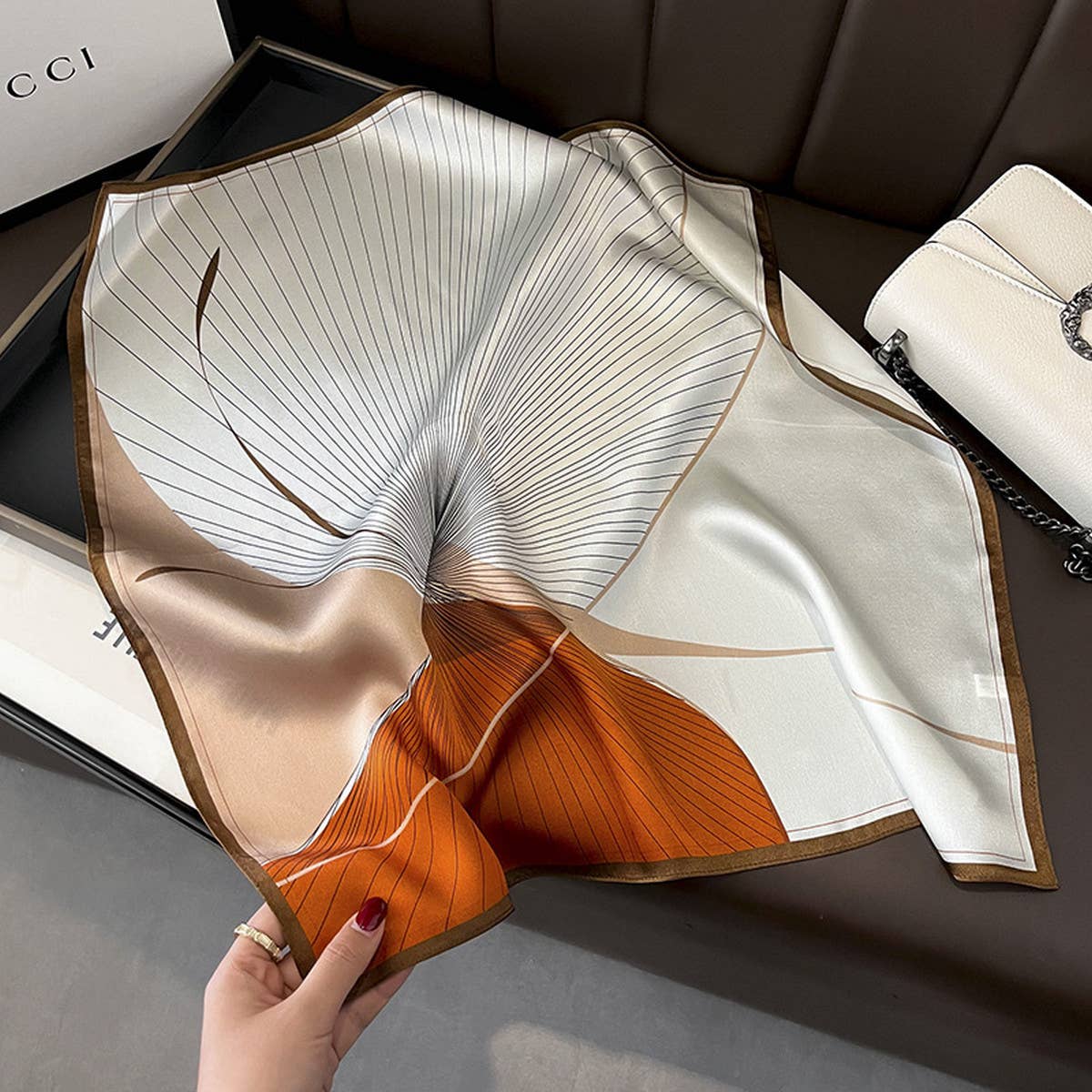 Silk Square Scarf - Elegant Mulberry Wrap