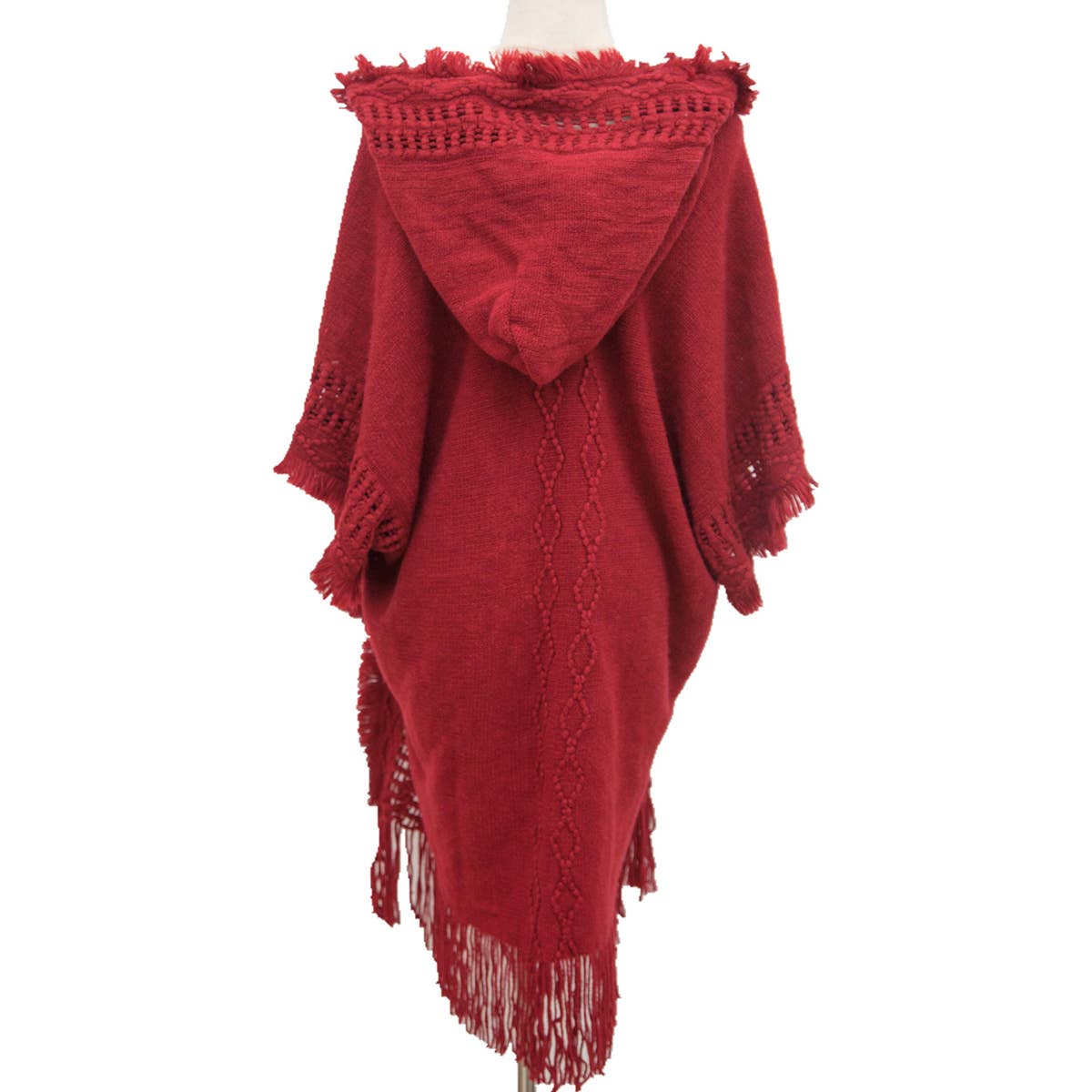 WOMEN PONCHO SWEATER COZY  CAPE WITH HOOD