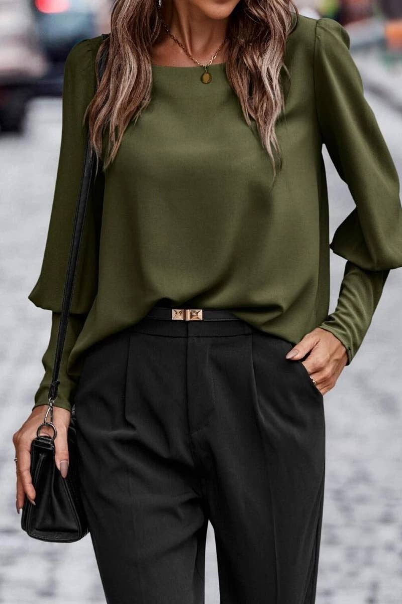 CWTBLL2549_FALL COMMUTER LONG-SLEEVED BUTTON-DOWN TOP