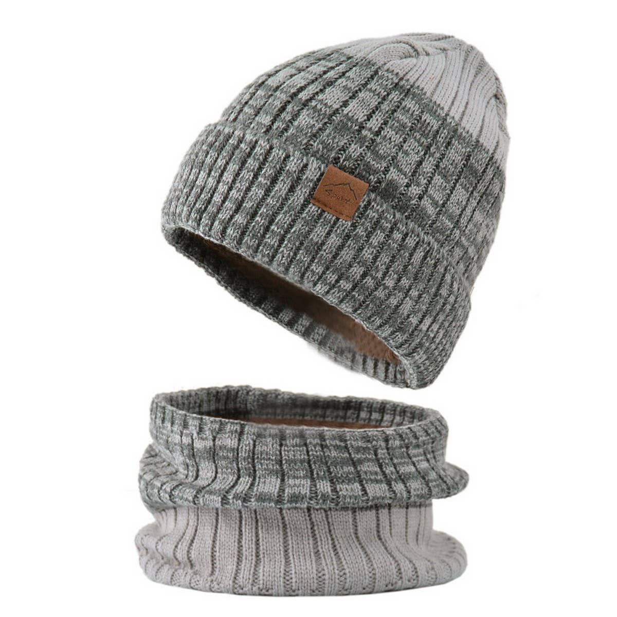 THICKENED FLEECE WARM HAT AND SCARF SET