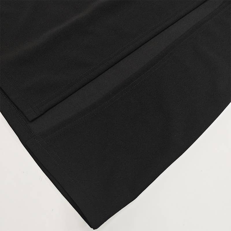 A slim high-slit lace patchwork fashion dress