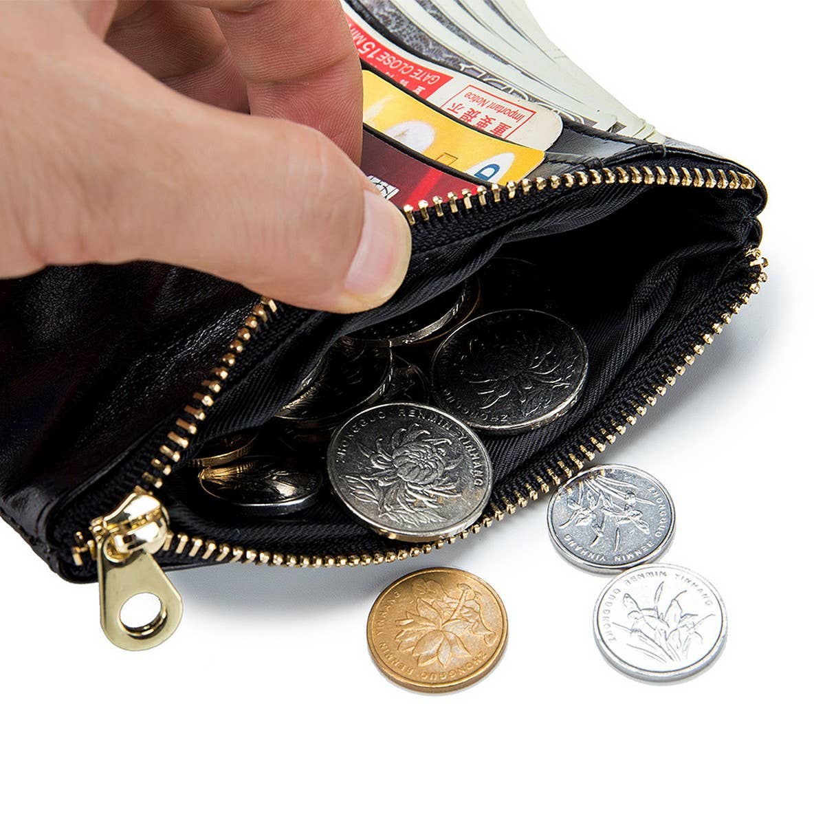 VINTAGE MULTIFUNCTIONAL CLUTCH SHORT LEATHER WALLET_CWAB3780