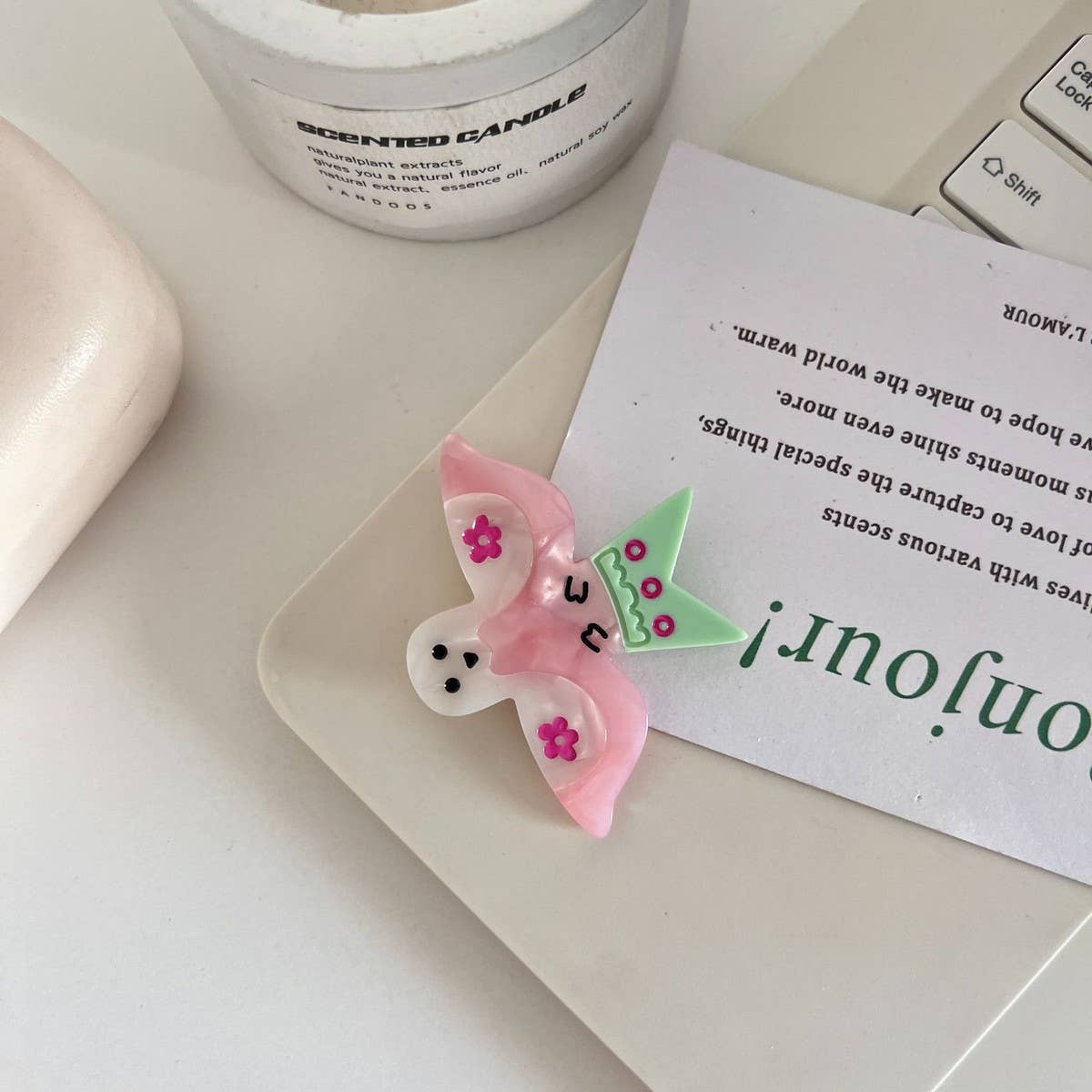 CWAHA07740_CUTE DOG ANIMAL ACETATE HAIR CLIP FOR GIRLS