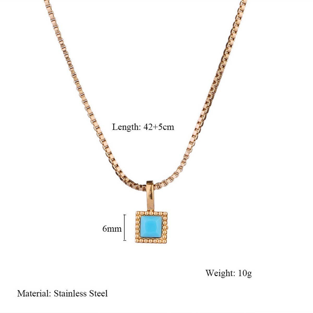 Personalized Steel Monthly Star Stone Necklace_CWMM8844
