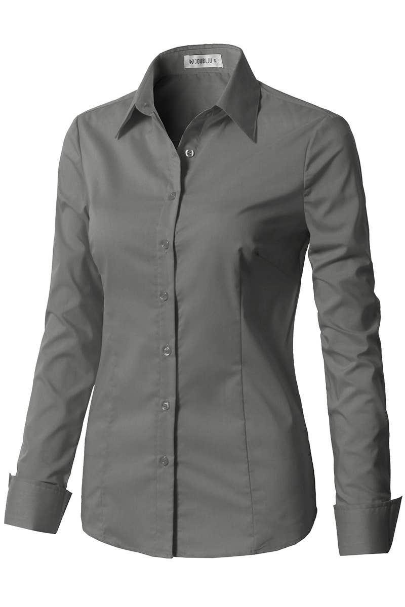 CWTDSL028_Button Down Long Sleeve Collared Shirts