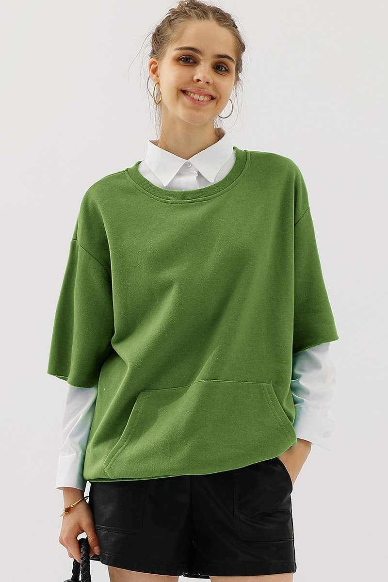 CWTTS560_OVERSIZED SWEATSHIRT WITH KANGAROO POCKET