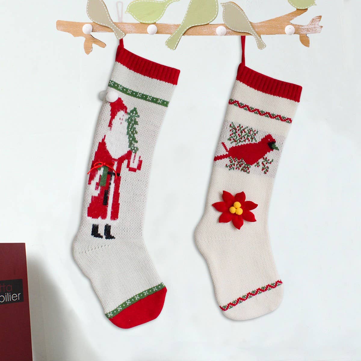 CREATIVE KNITTED GIFT BAG LONG CHRISTMAS SOCKS