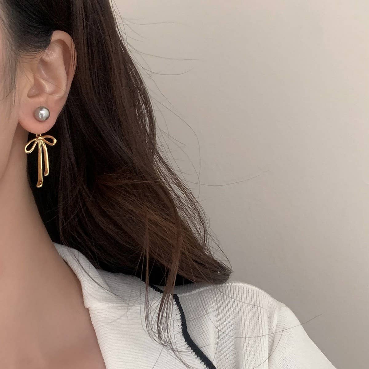 WOMEN'S FASHIONABLE LONG TASSEL BOW EARRINGS