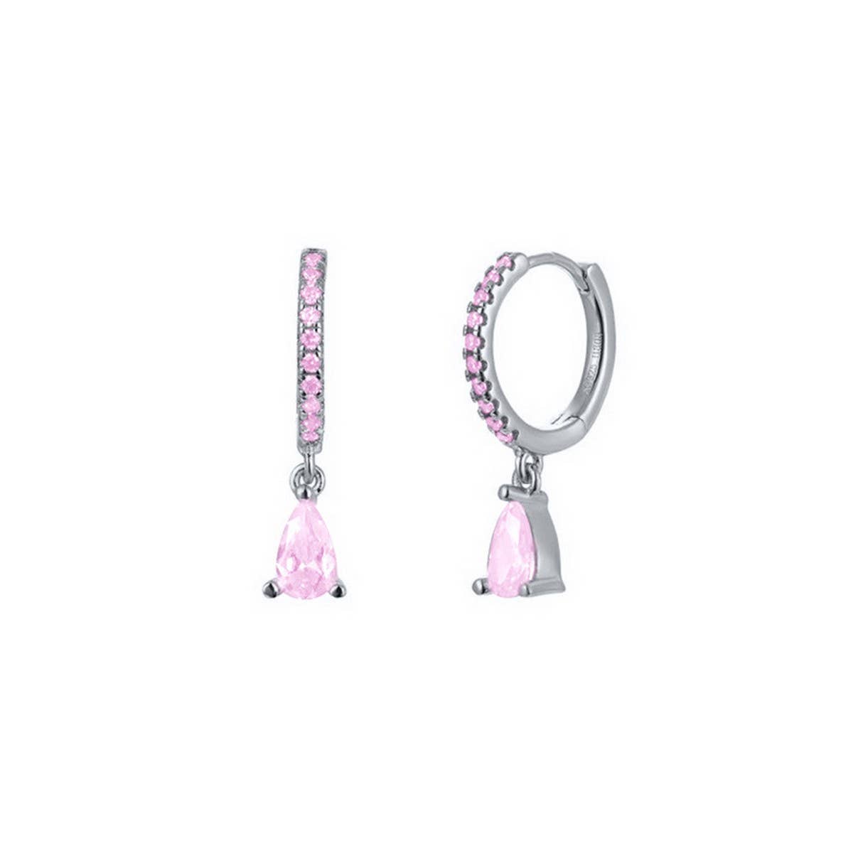 LIGHT LUXURY TEARDROP DIAMOND FRENCH EARRINGS