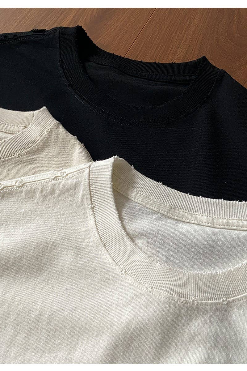 CWTBLL1979_ROLLED HEM ROUND NECK SOLID COLOR LONG SLEEVES