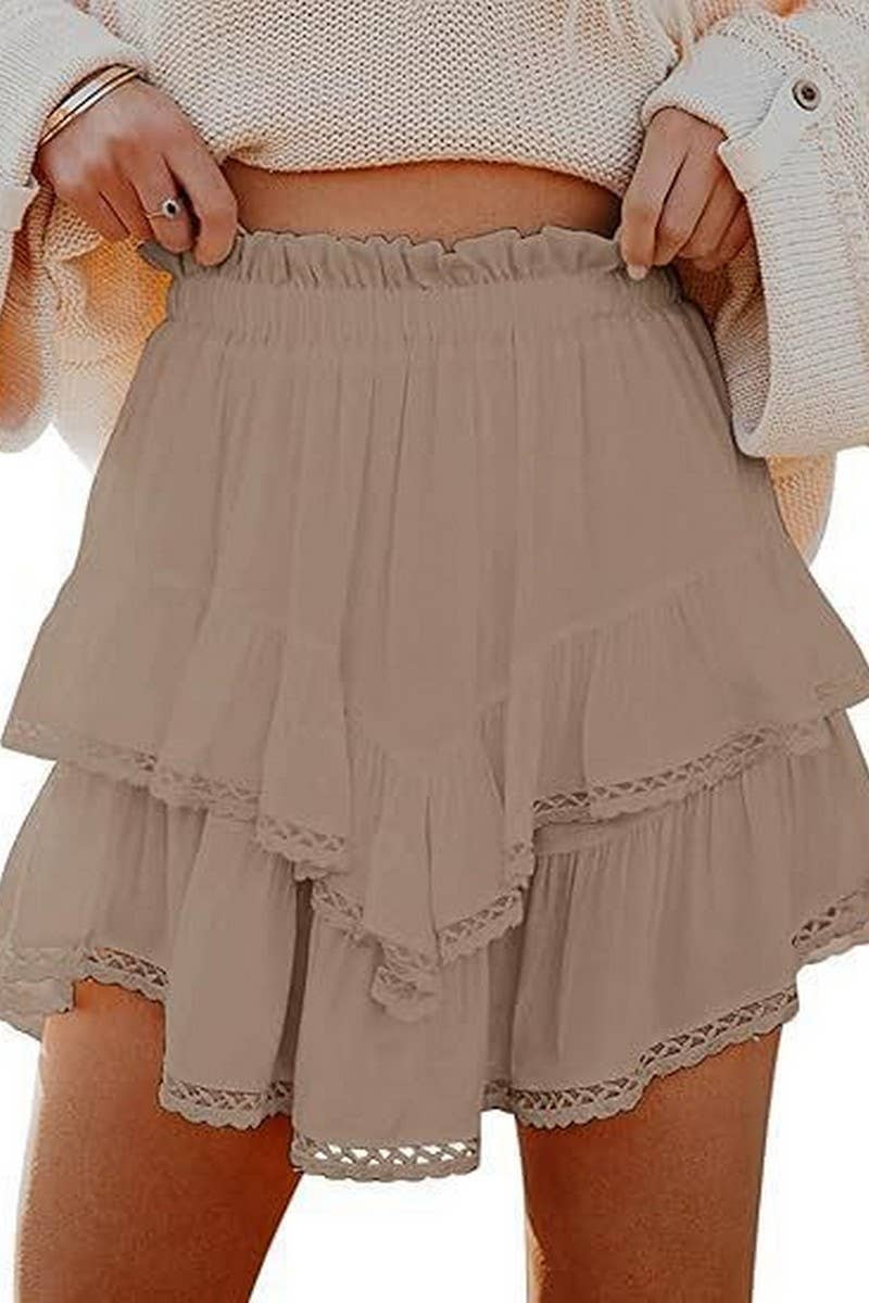 CWBSS0475_HIGH WAIST TIERED RUFFLE MINI GOLF SKIRT