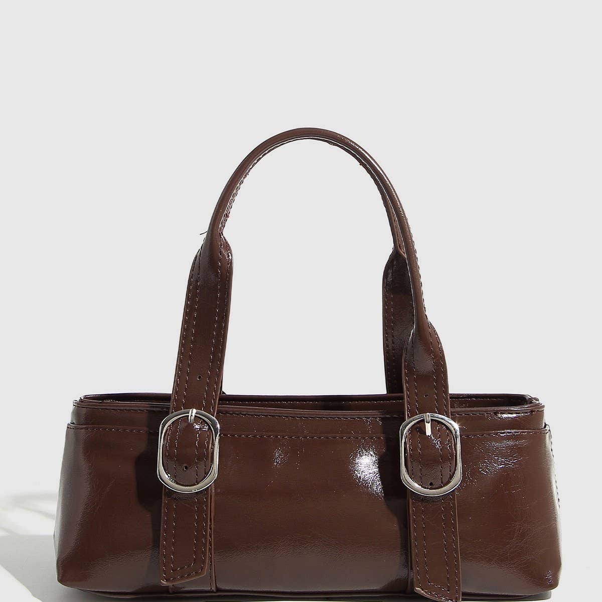 Classic Buckle Boston Zipper Handbag for Women_CWAB5717