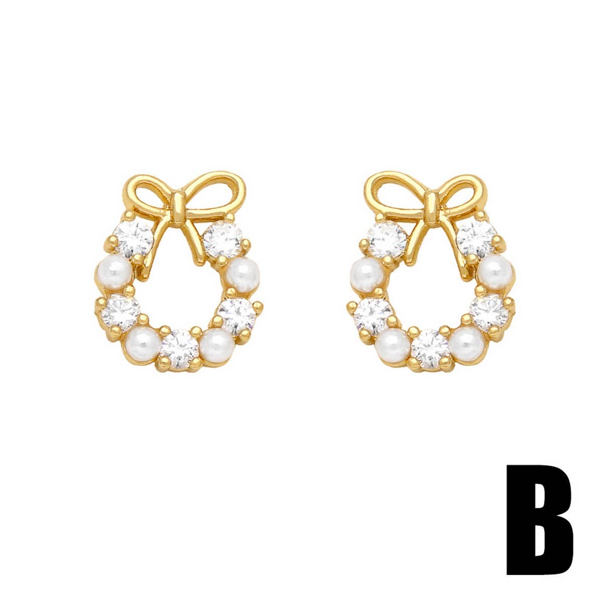 MINIMALIST PEARL BOW EARRINGS