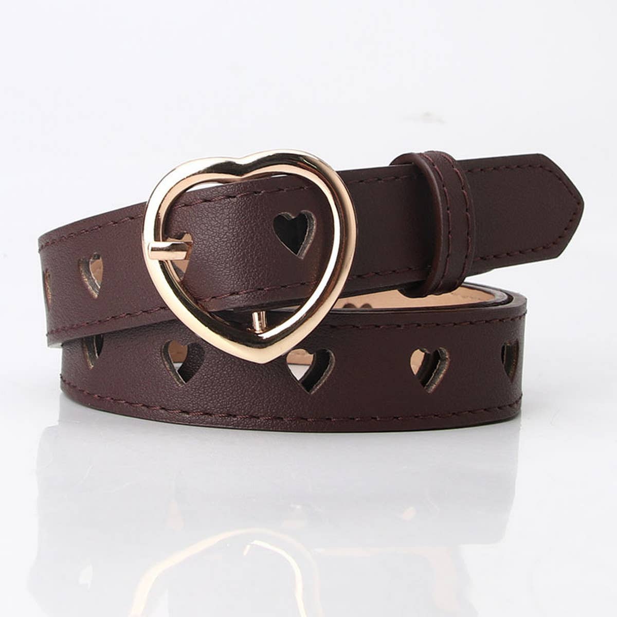 CWABE0910_VERSATILE HEART HOLLOW PIN BUCKLE BELT