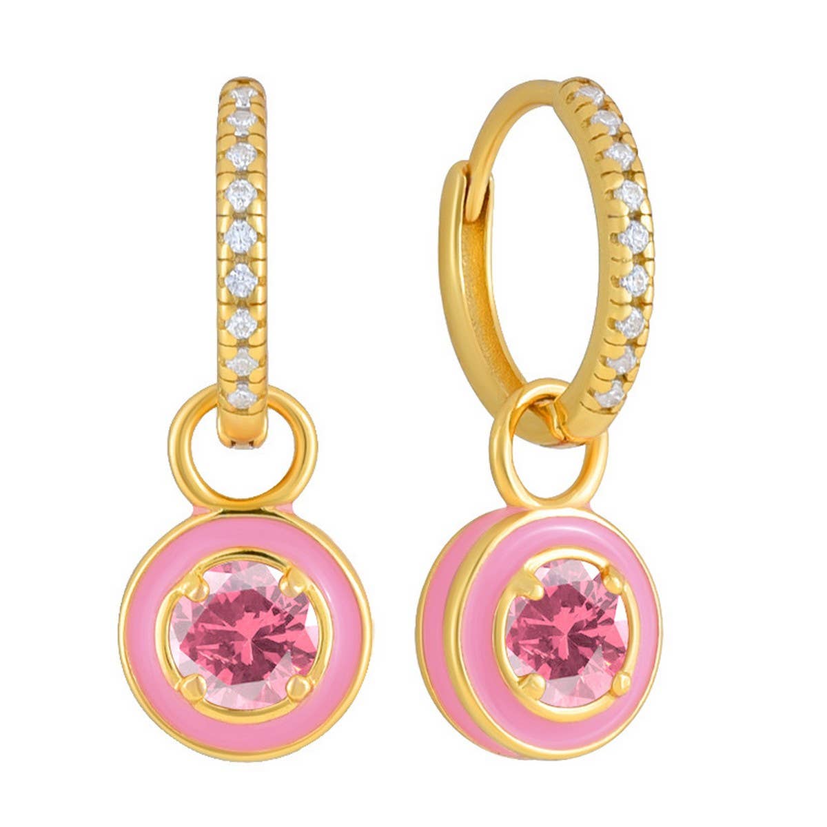 ROUND OIL DROP COLORFUL CREATIVE EARRINGS