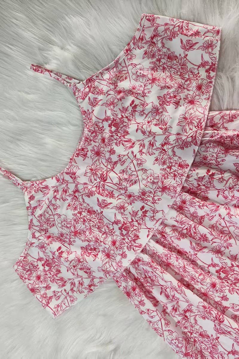 CWDSD8674_FLORAL SEXY SWEET SPAGHETTI STRAP DRESS