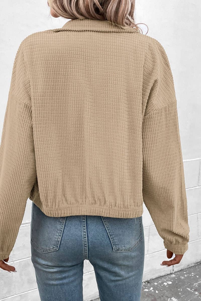 CWOCO1009_CORDUROY BUTTON LONG SLEEVE JACKET JACKET SHORT