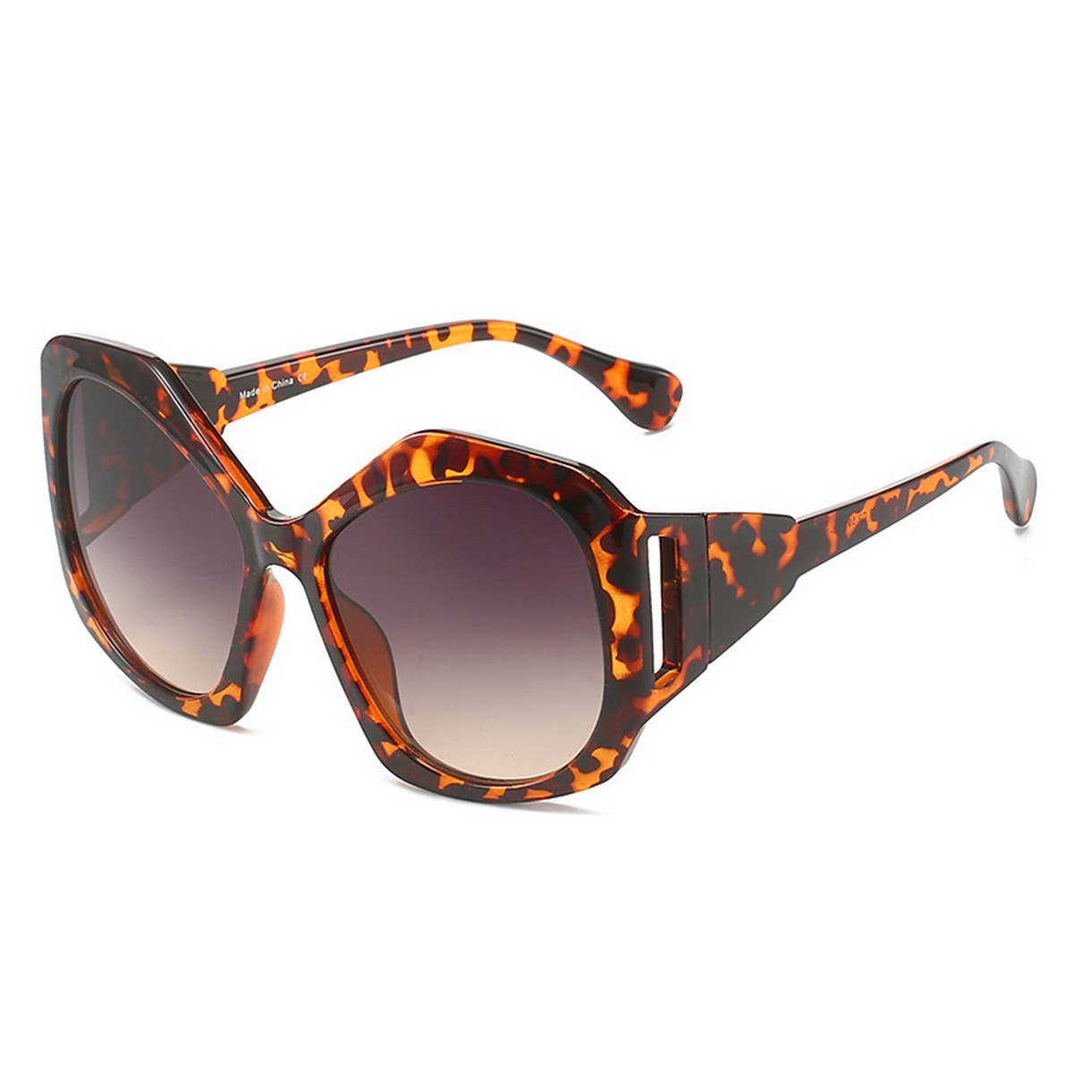 LARGE FRAME POLYGONAL FUTURISTIC TECHNOLOGY GLASSE