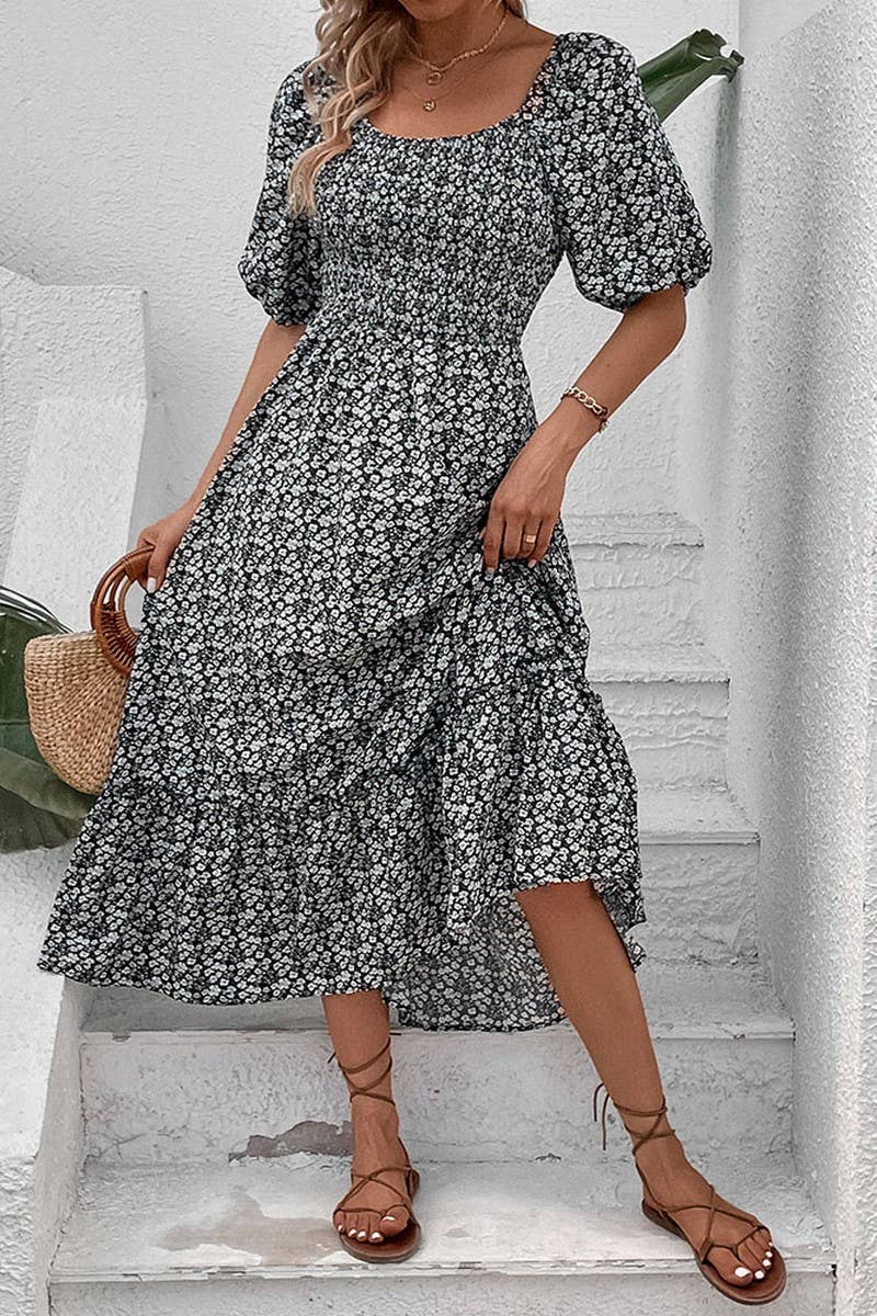 CWDMD4528_2025 SUMMER NEW FLORAL RETRO ELEGANT DRESS