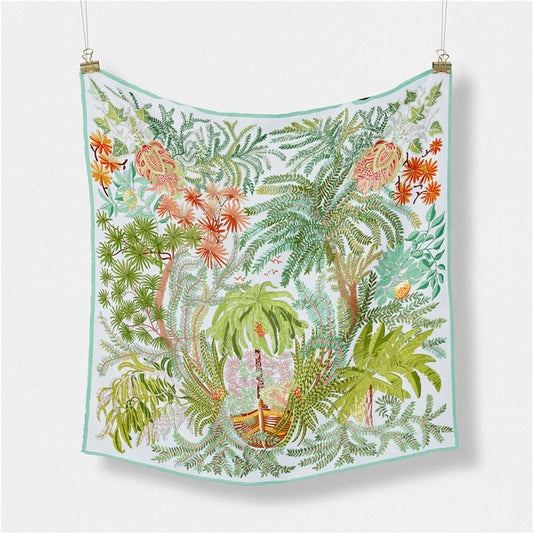 20.9" Silky Satin Square Scarf – Sweet Cream Style_CWASC0642