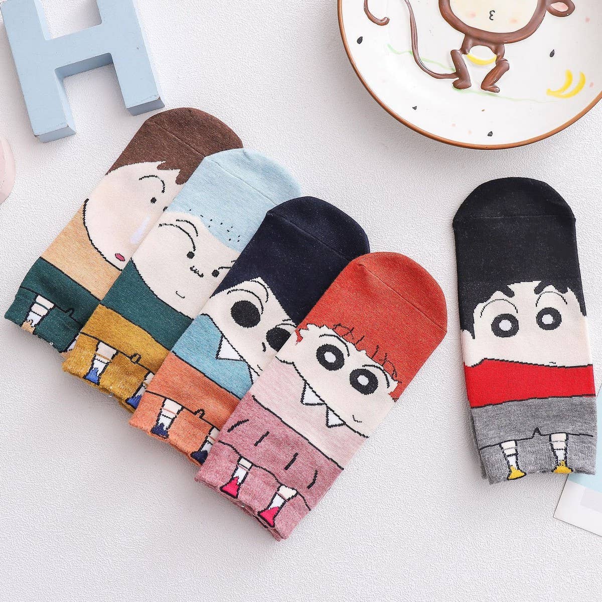 NEW STYLE CARTOON SHIN-CHAN COTTON WOMEN'S SOCKS_CWMS1397