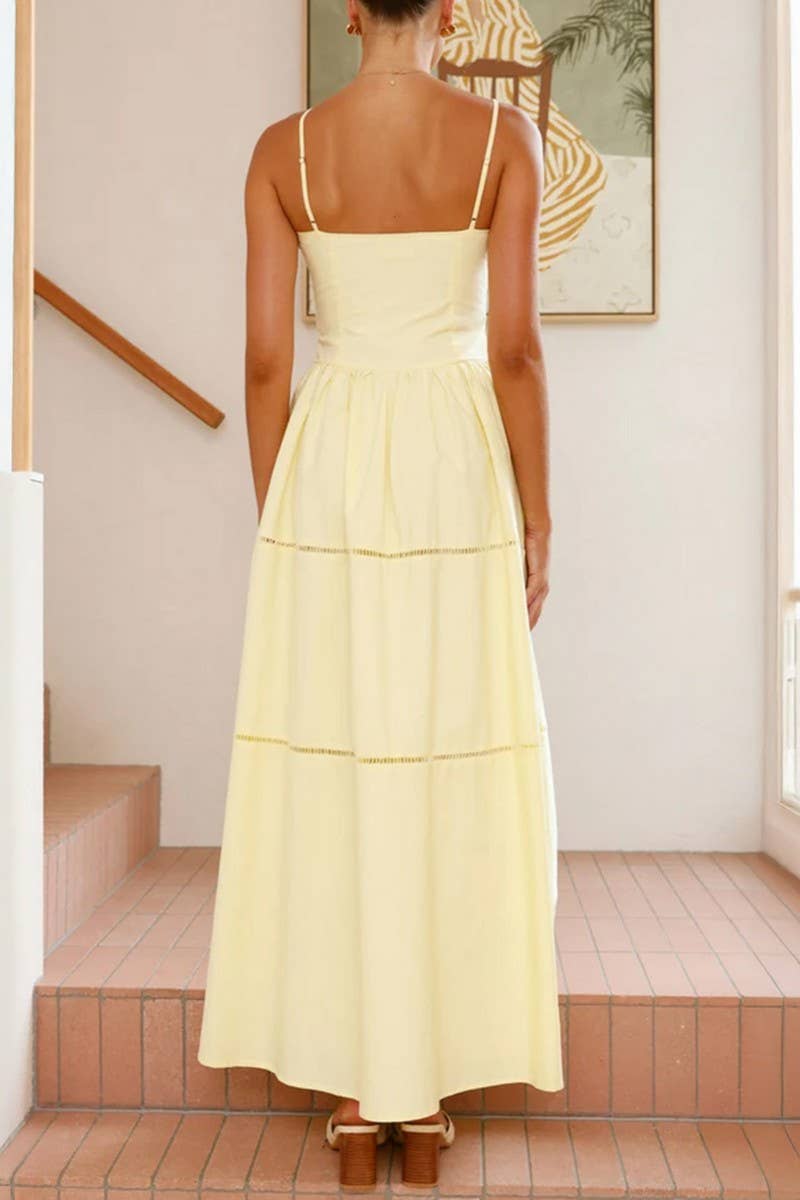 CWDHL0885_HOLIDAY CASUAL STYLE SOLID COLOR SMALL SLING DRESS