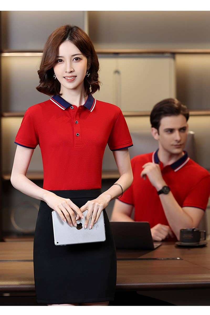 CWTBLS02450_POLO SHIRT FOR WOMEN: SHORT SLEEVE,COTTON BLEND