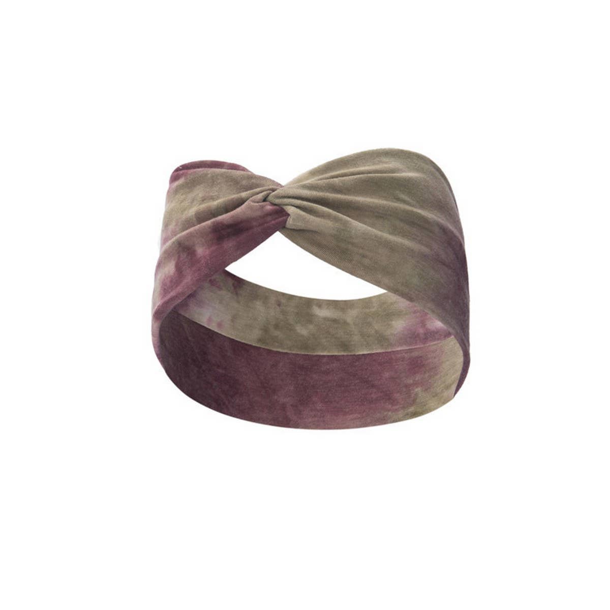 CWAHA6426_NEW STYLE KNOTTED CROSS WIDE ELASTIC HEADBAND
