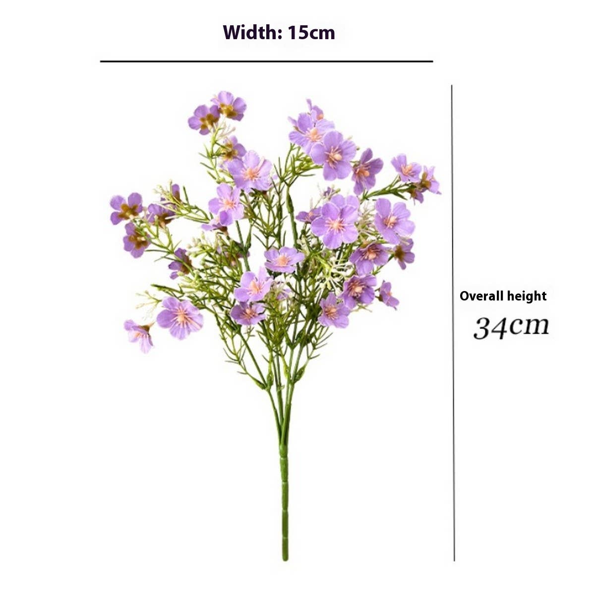 Colorful Gypsophila Spray with 6 Branches Faux