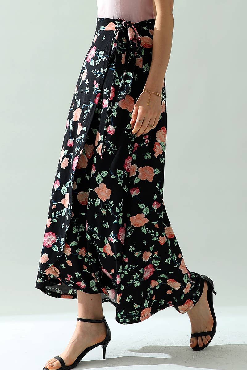 CWBLS117-P_High Waisted Maxi Wrap Skirts with Slit