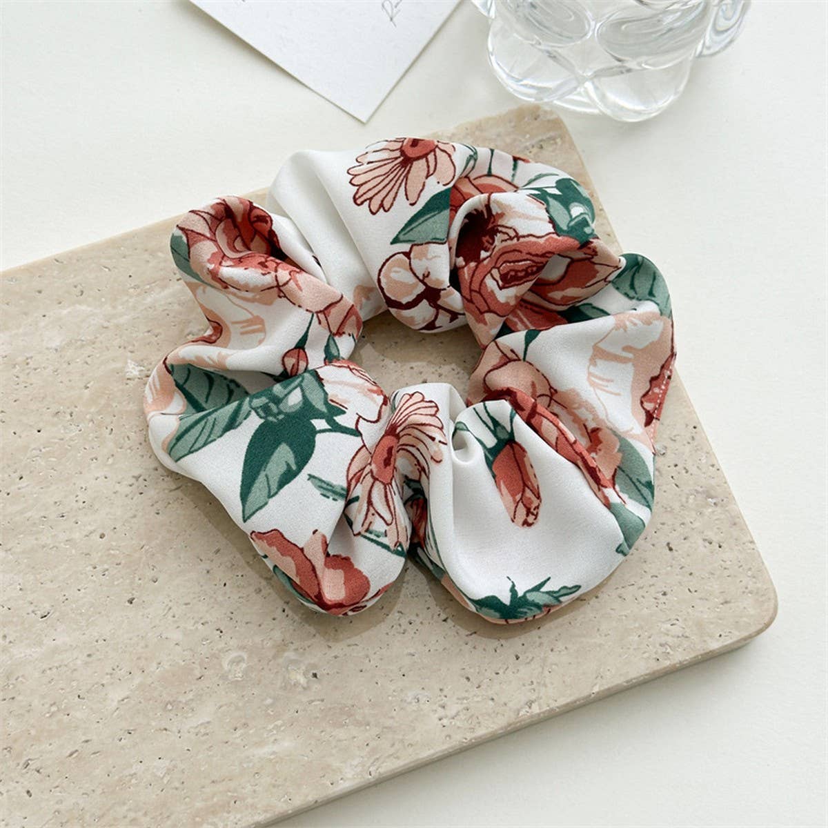 SWEET LARGE FLORAL HIGH ELASTIC HAIR TIE