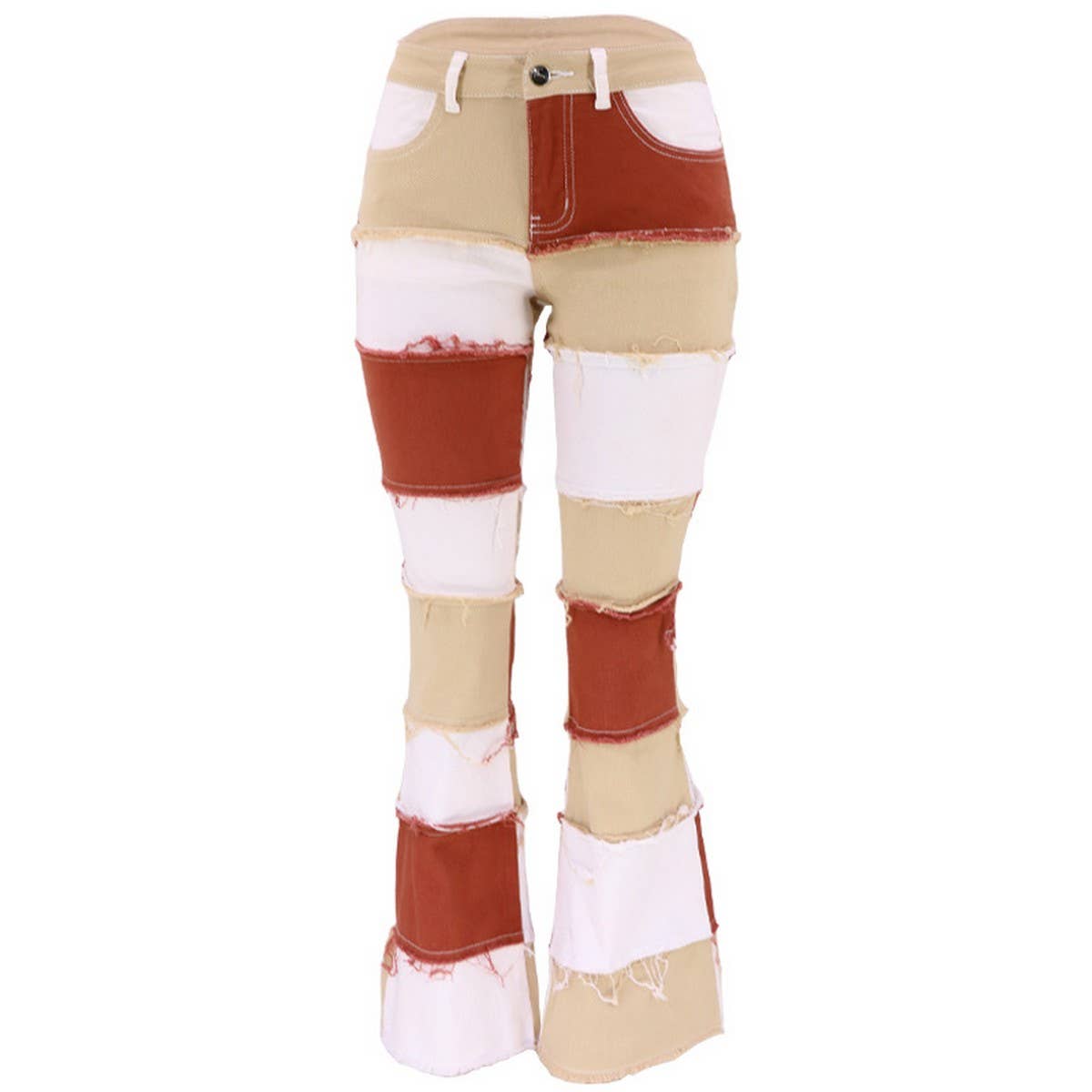 SPLICING STRAIGHT AND SLIM FITTING WIDE LEGS JEANS_CWJP0177