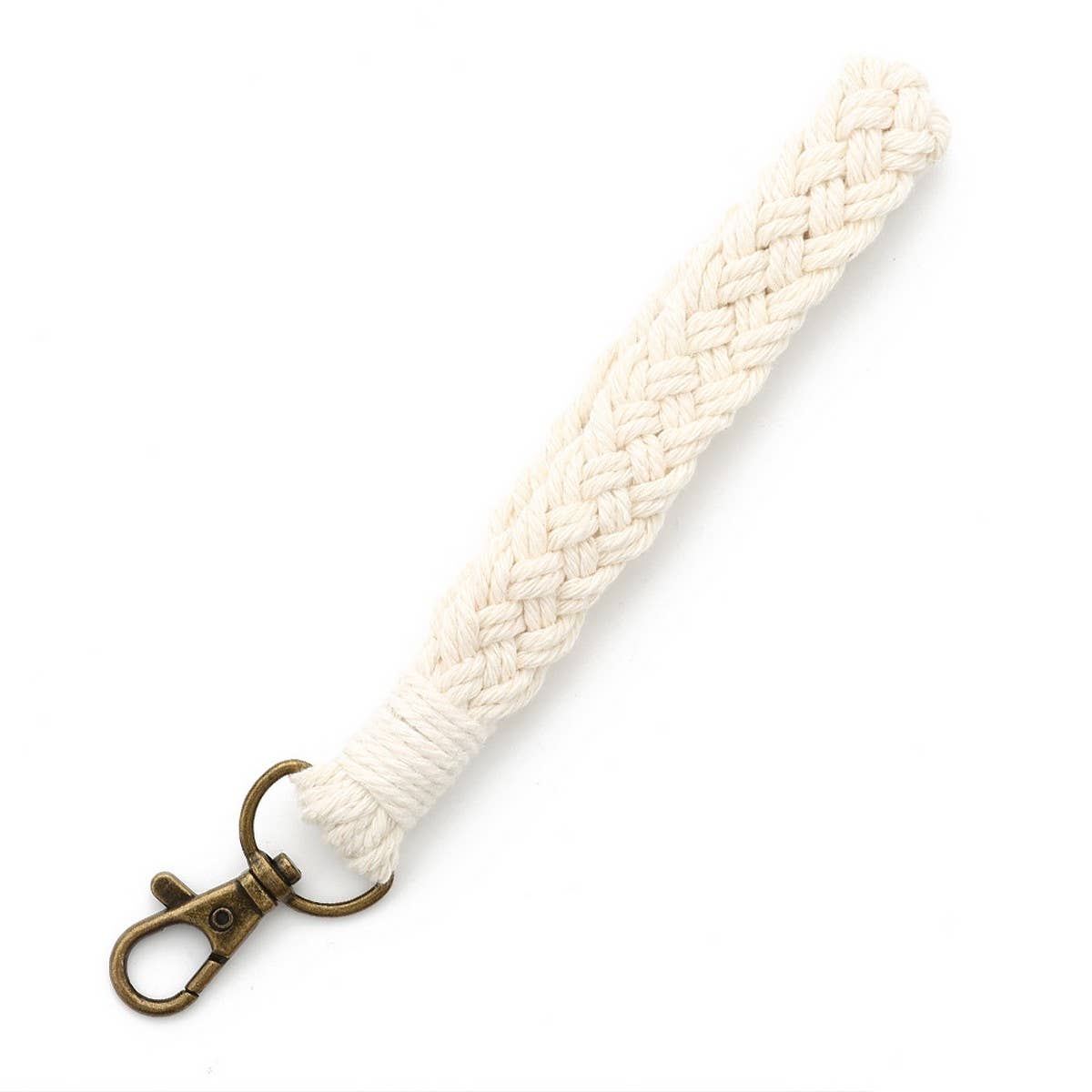 Boho Handmade Woven Stripe Keychain Wrist Strap_CWAB5015
